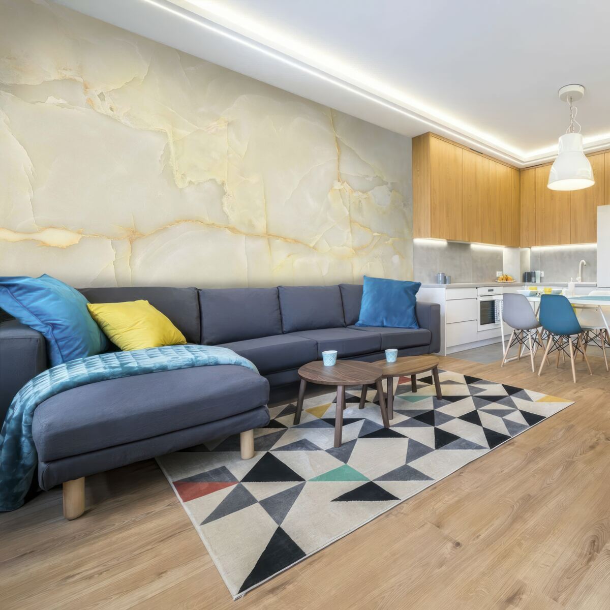 Фотошпалери бежевий керамограніт з оніксу