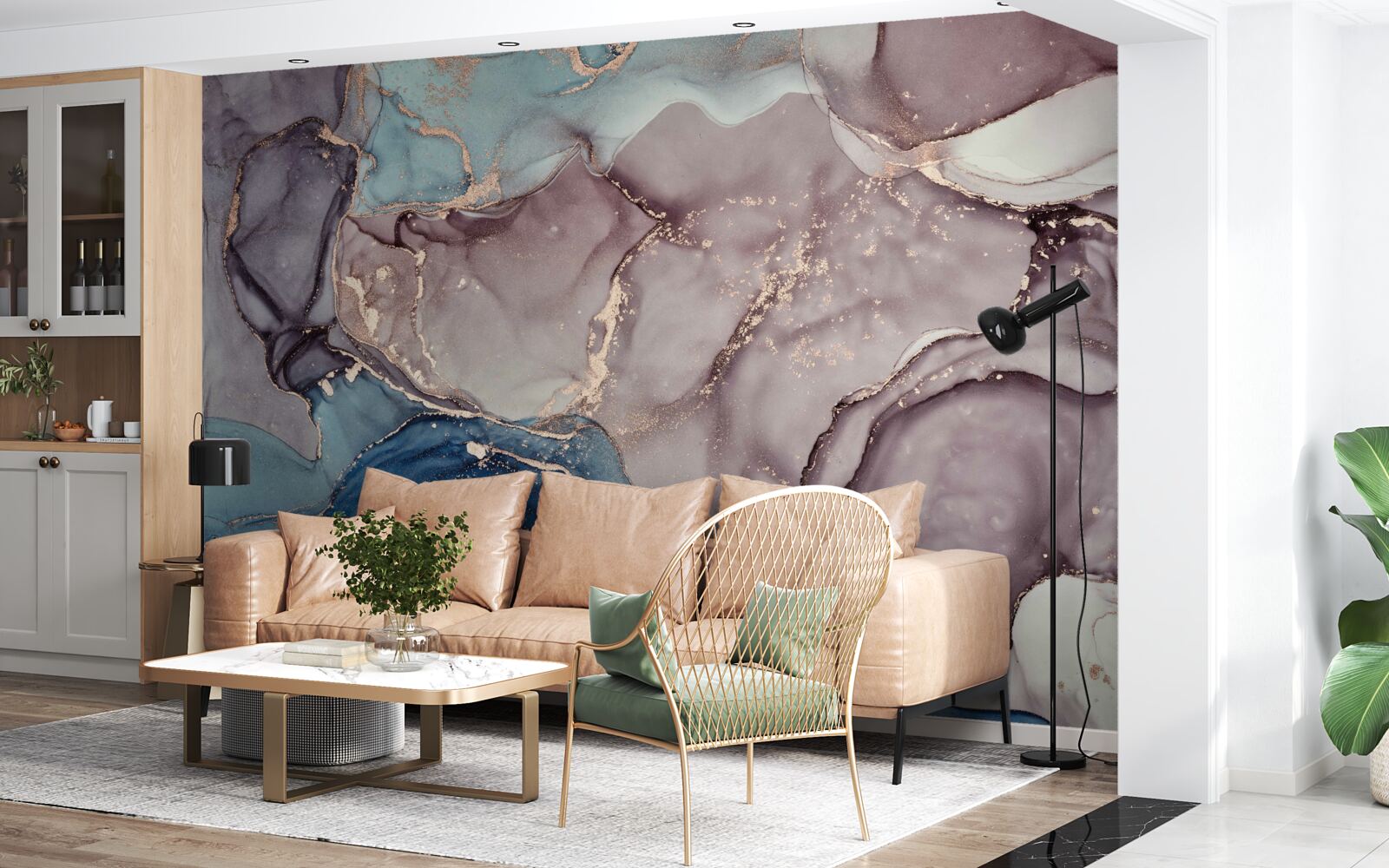 Фотошпалери мармуровий фон аквареллю