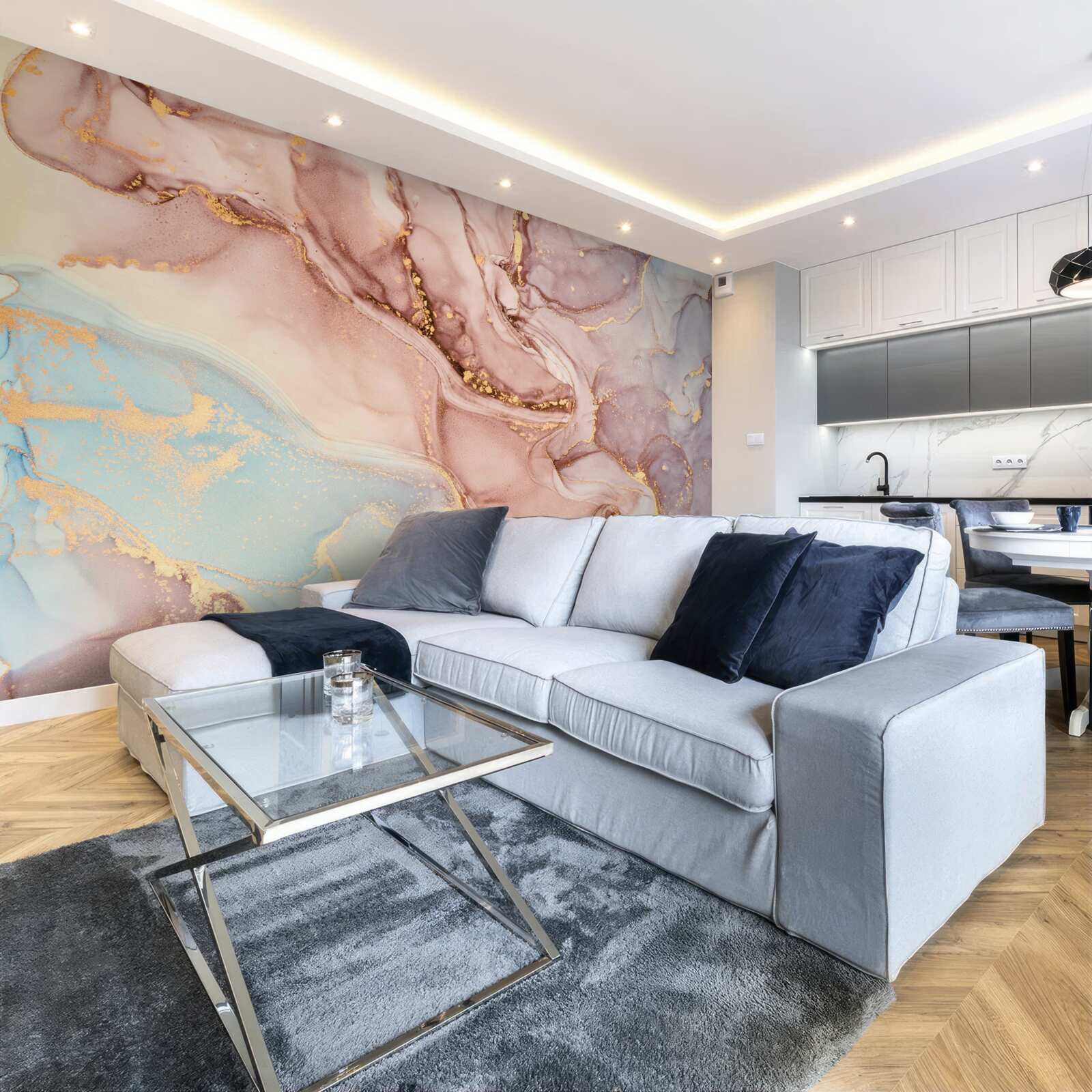 Фотошпалери порошкоподібна рожева рідина