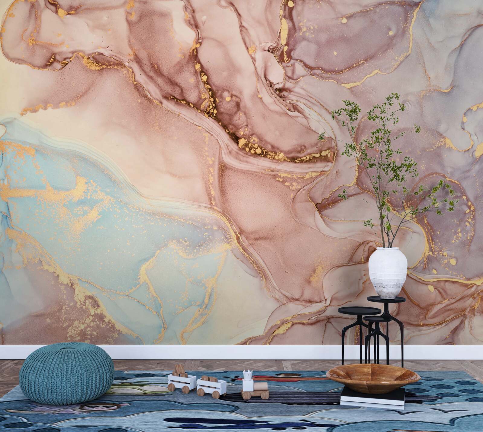 Фотошпалери порошкоподібна рожева рідина