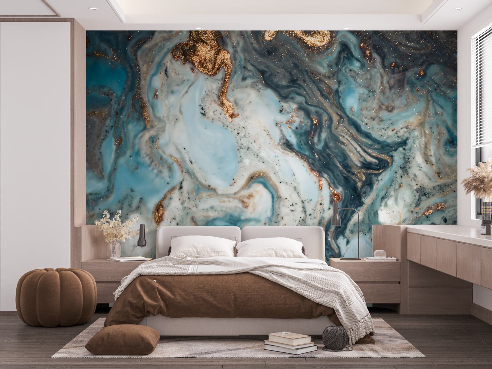 Фотошпалери золота абстракція з красивими елементами