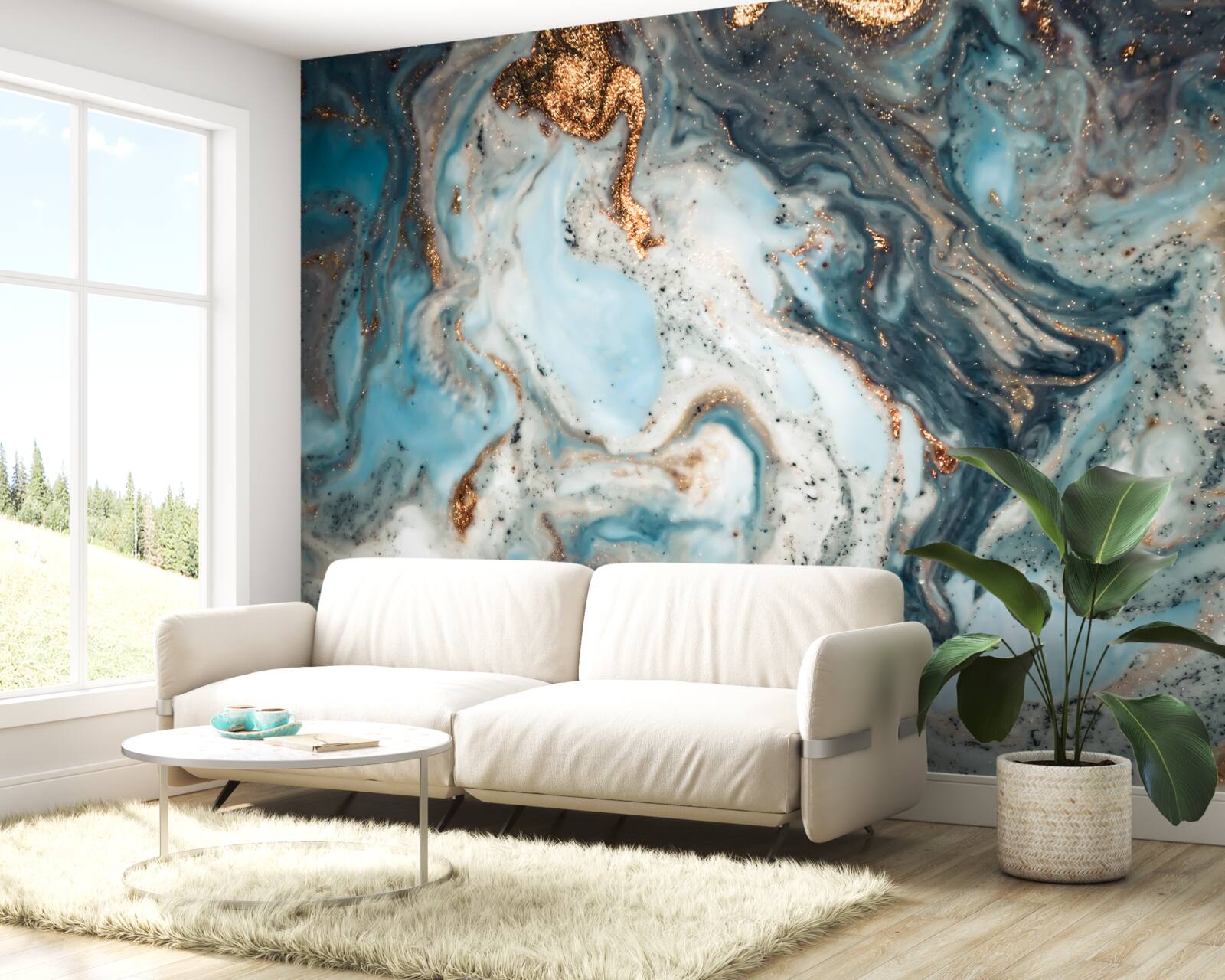 Фотошпалери золота абстракція з красивими елементами