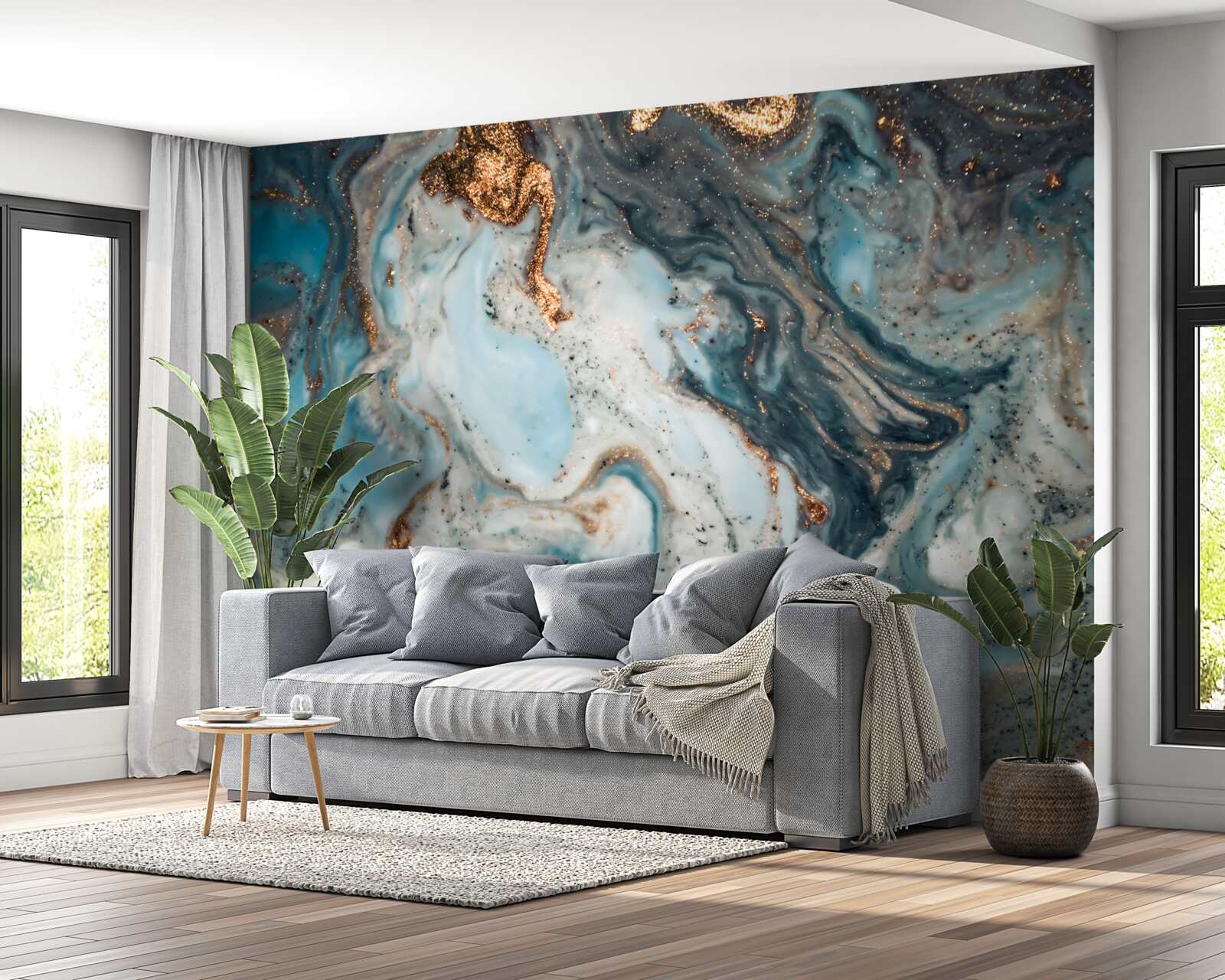 Фотошпалери золота абстракція з красивими елементами