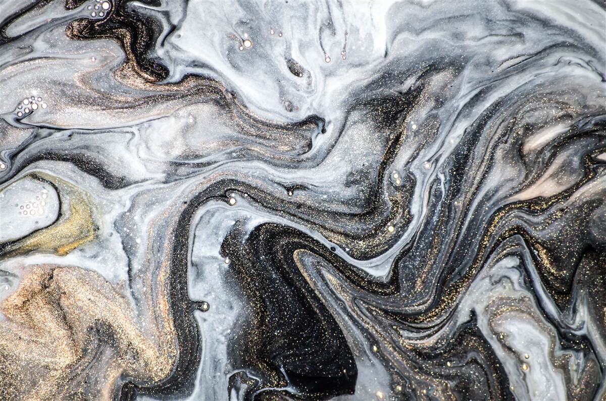 Фотошпалери чорний мармур із золотими прожилками