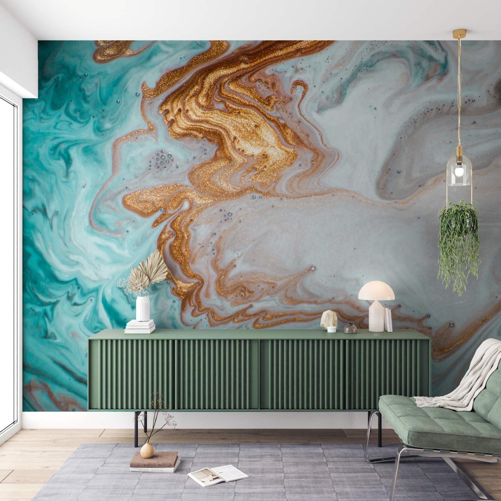 Фотошпалери мармур з яскравою абстракцією