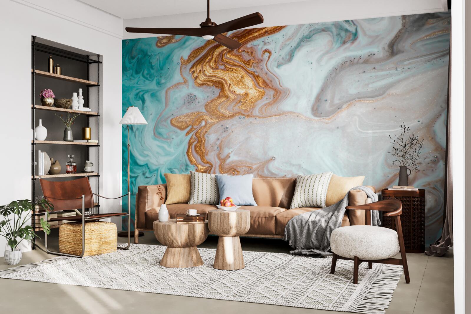 Фотошпалери мармур з яскравою абстракцією