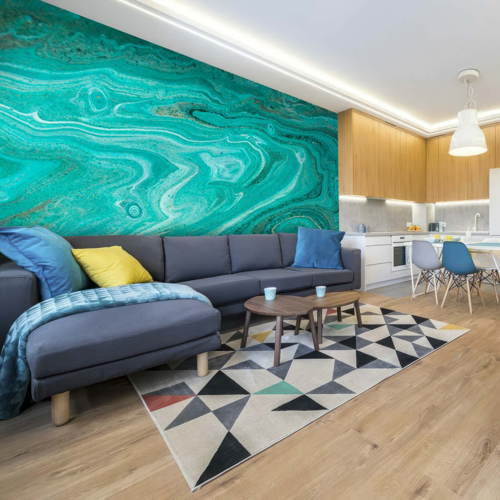 Фотошпалери мармур у світло-зелених тонах