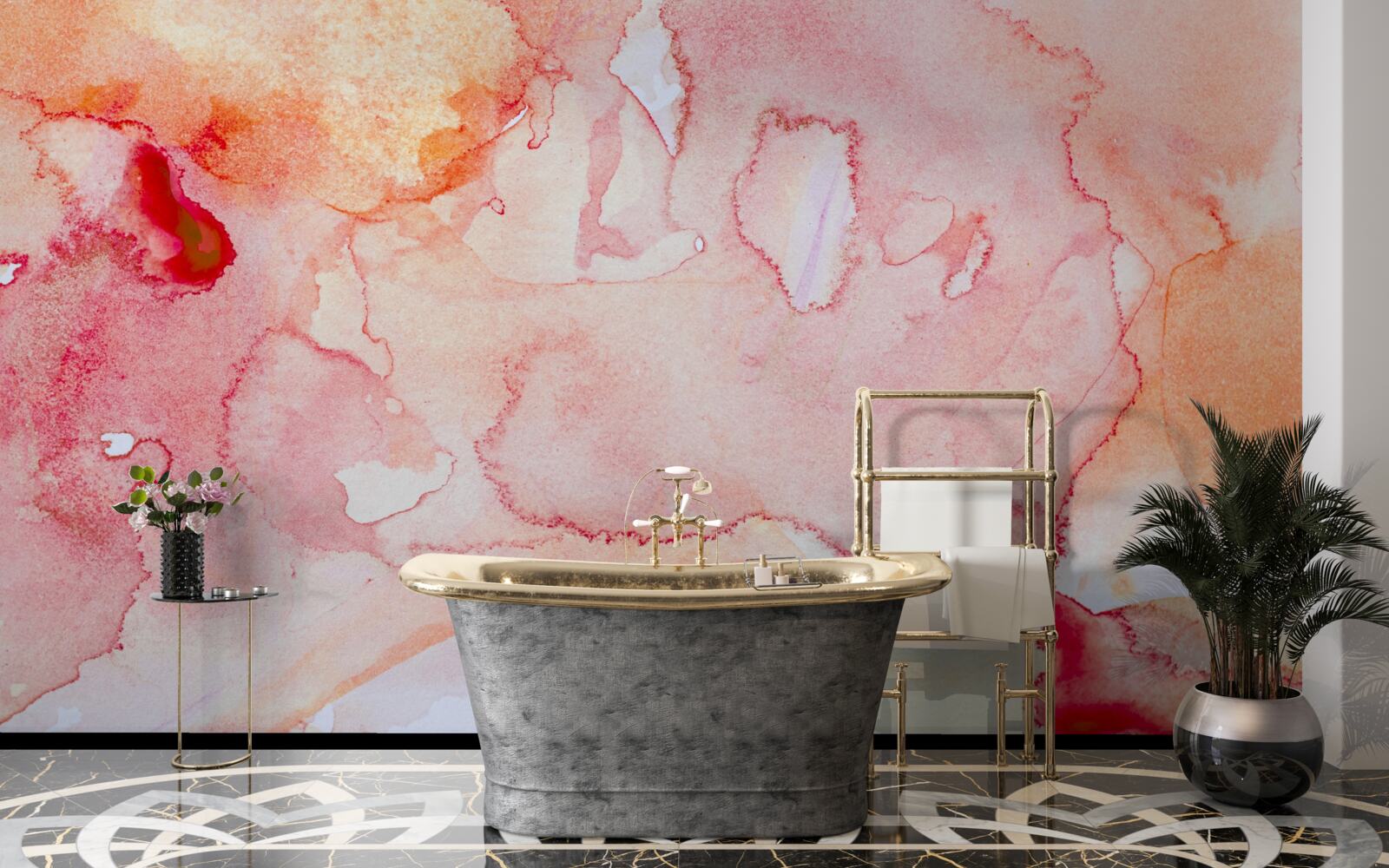 Фотошпалери акварельний фон ліжка