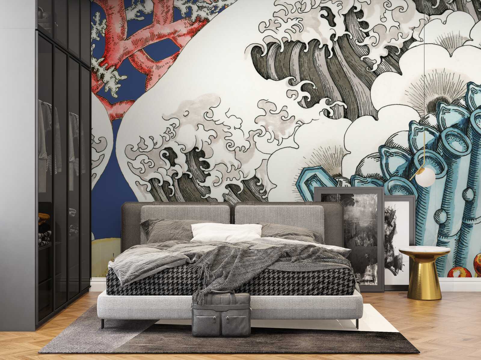 Фотошпалери абстракція каменів зустрічається з хвилями