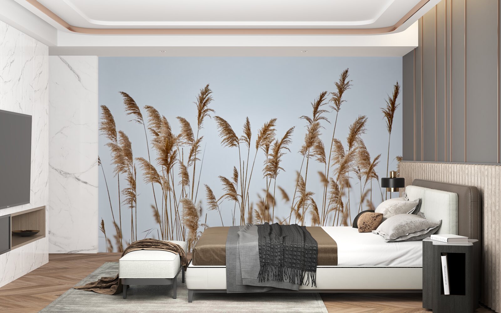 Фотошпалери колосся пшениці, що тягнуться до неба