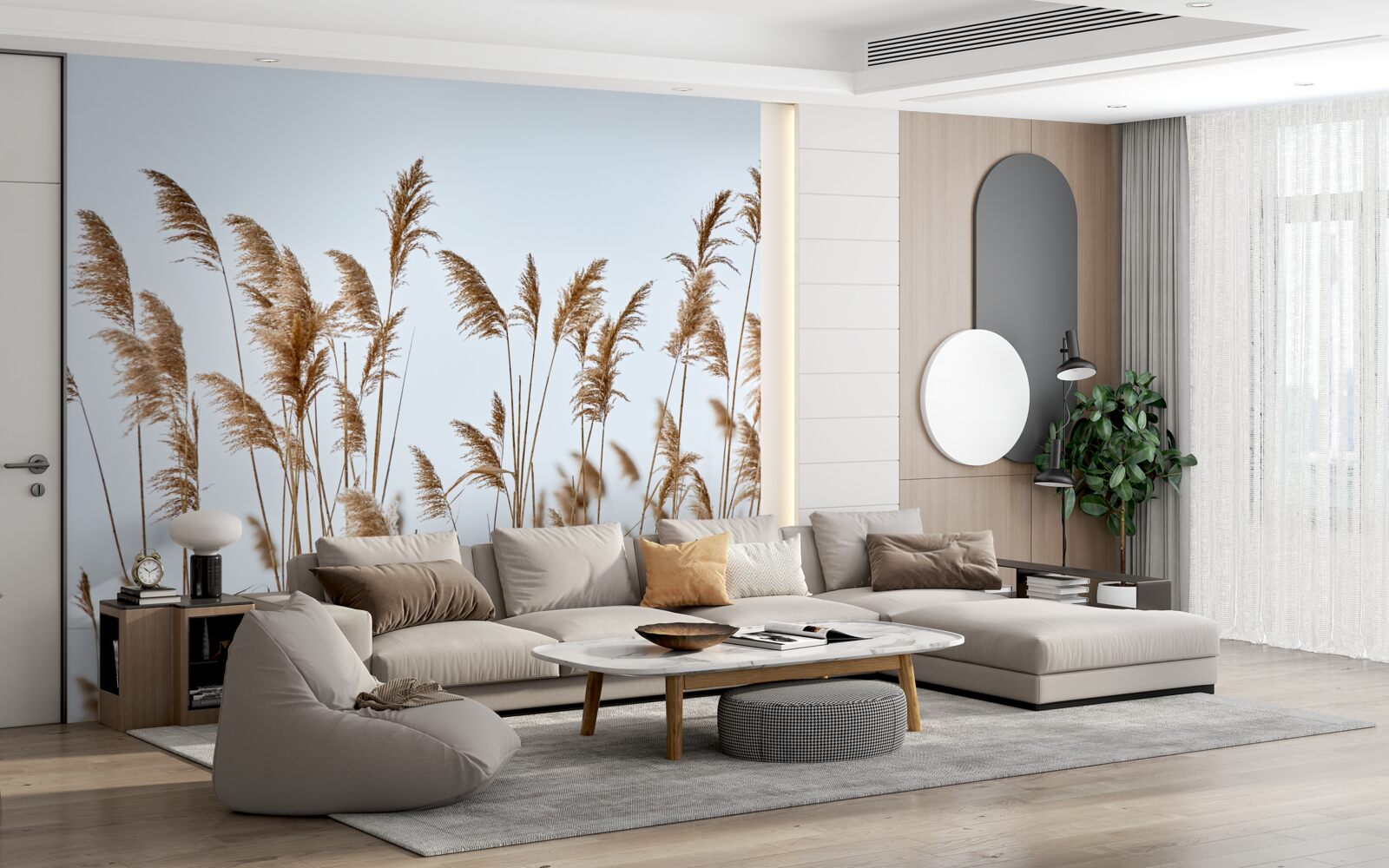 Фотошпалери колосся пшениці, що тягнуться до неба