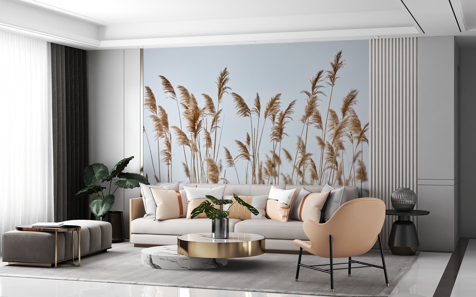 Фотошпалери колосся пшениці, що тягнуться до неба