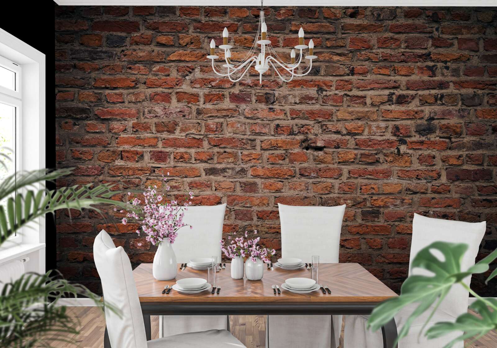 Фотошпалери Червона цегляна стіна старої будівлі