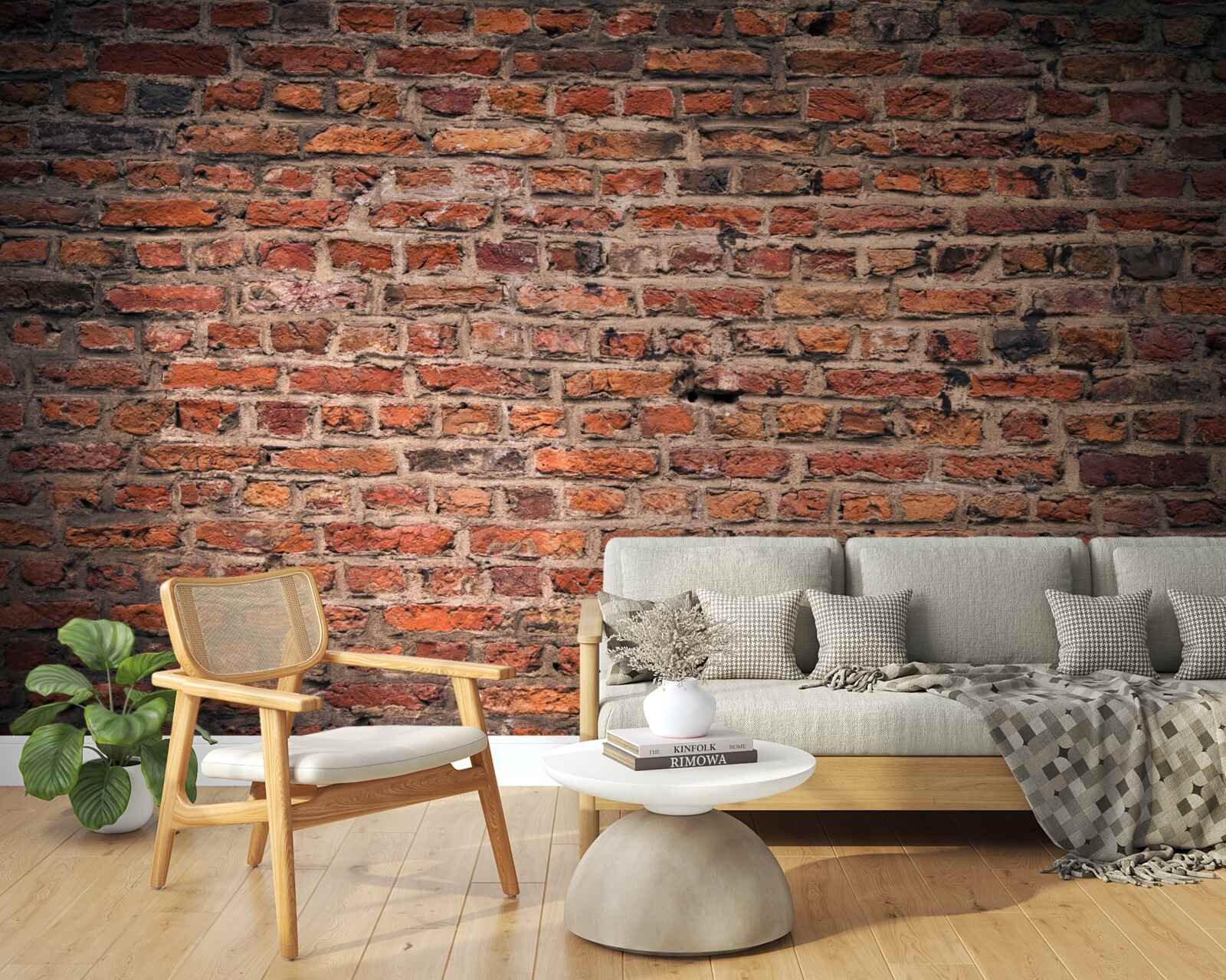 Фотошпалери Червона цегляна стіна старої будівлі