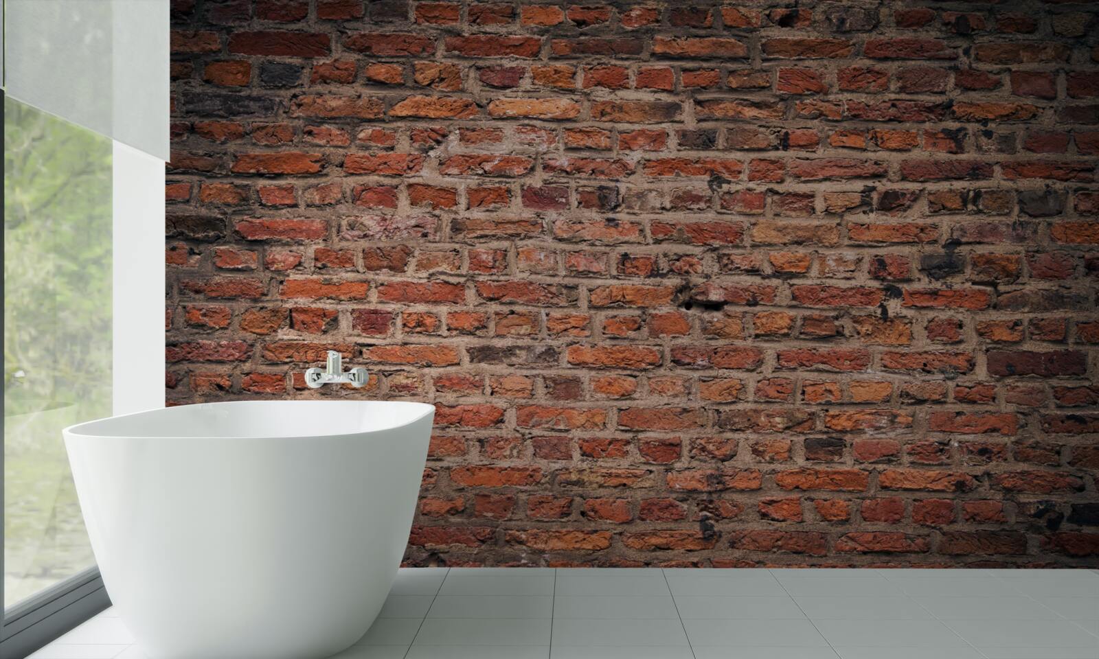 Фотошпалери Червона цегляна стіна старої будівлі