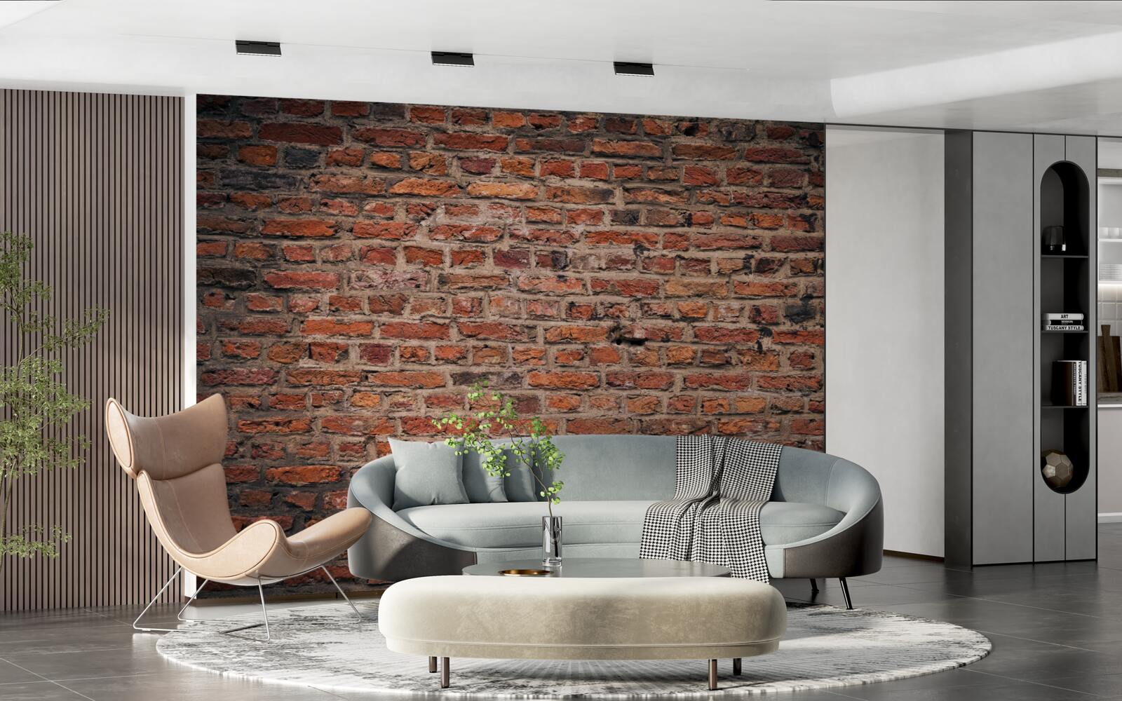 Фотошпалери Червона цегляна стіна старої будівлі