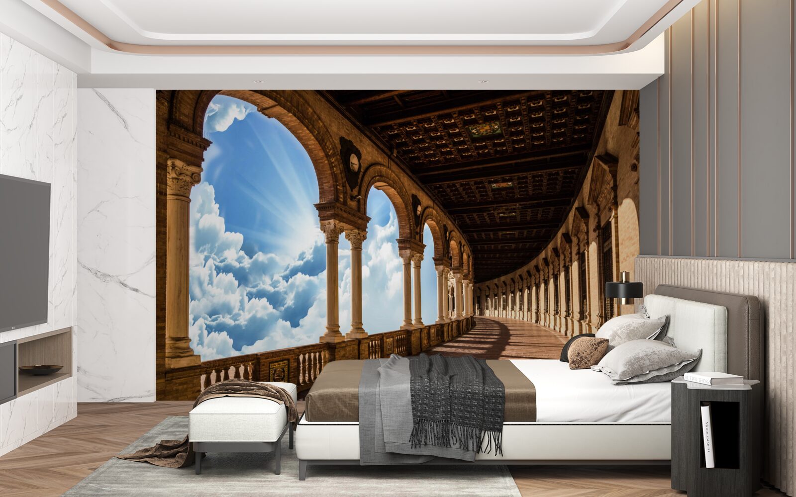 Фотошпалери нескінченно високий ряд колонок