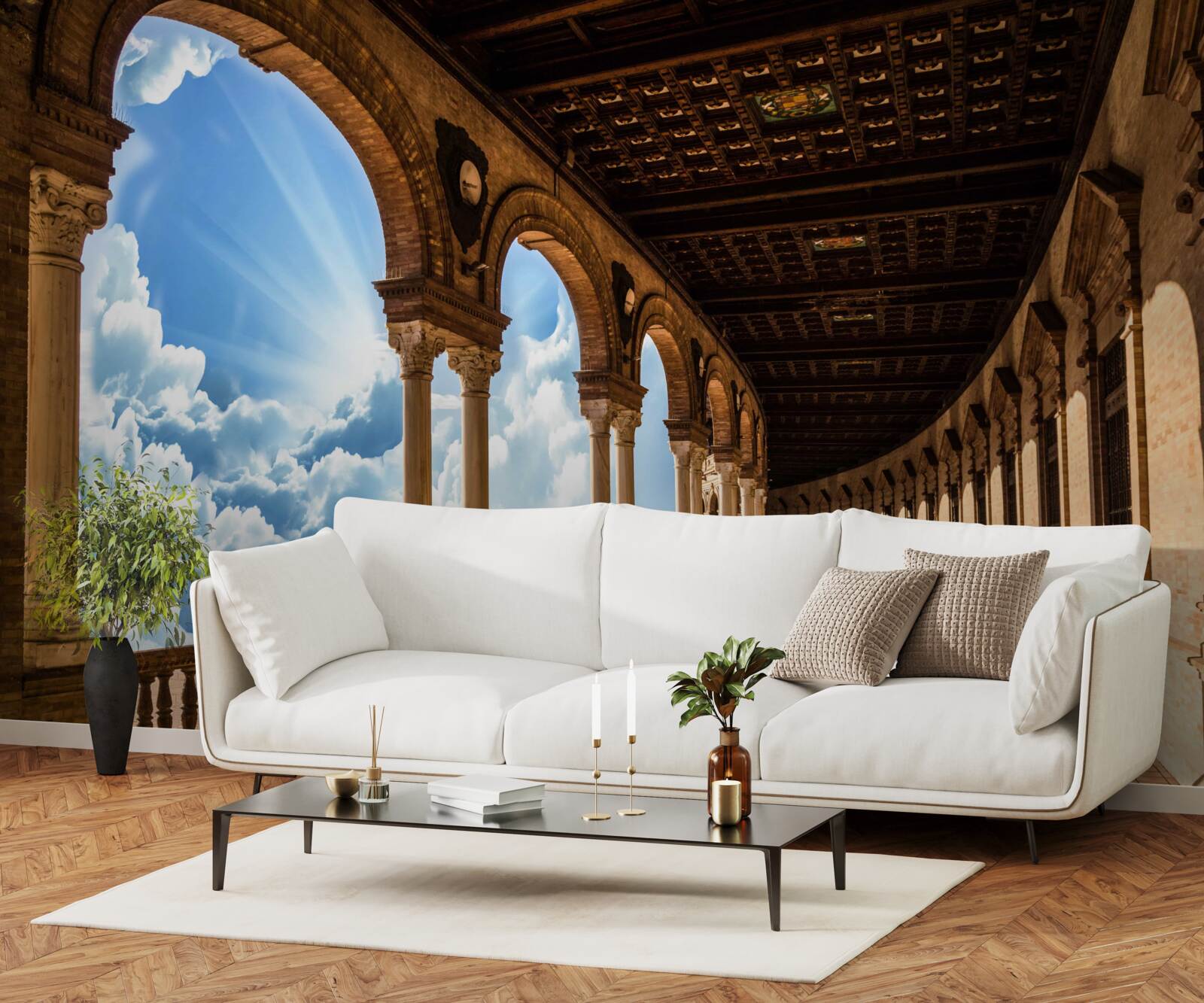 Фотошпалери нескінченно високий ряд колонок