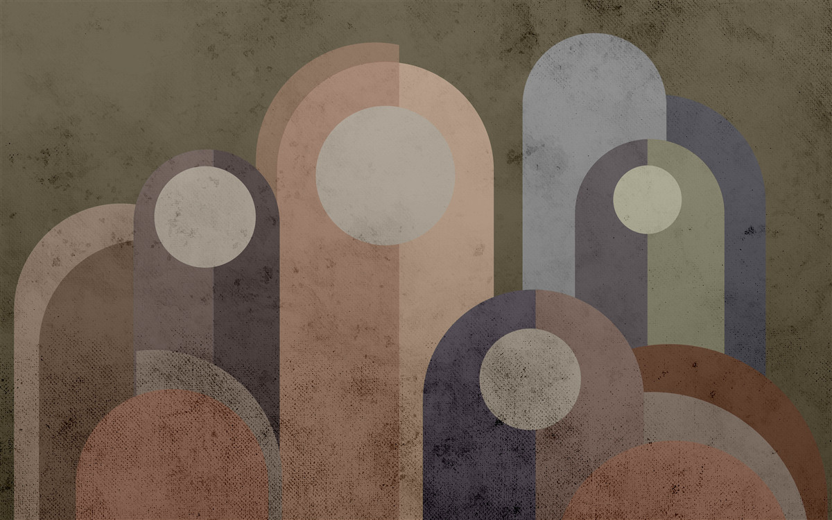 Фотошпалери абстрактний живопис водних рослин фарбами