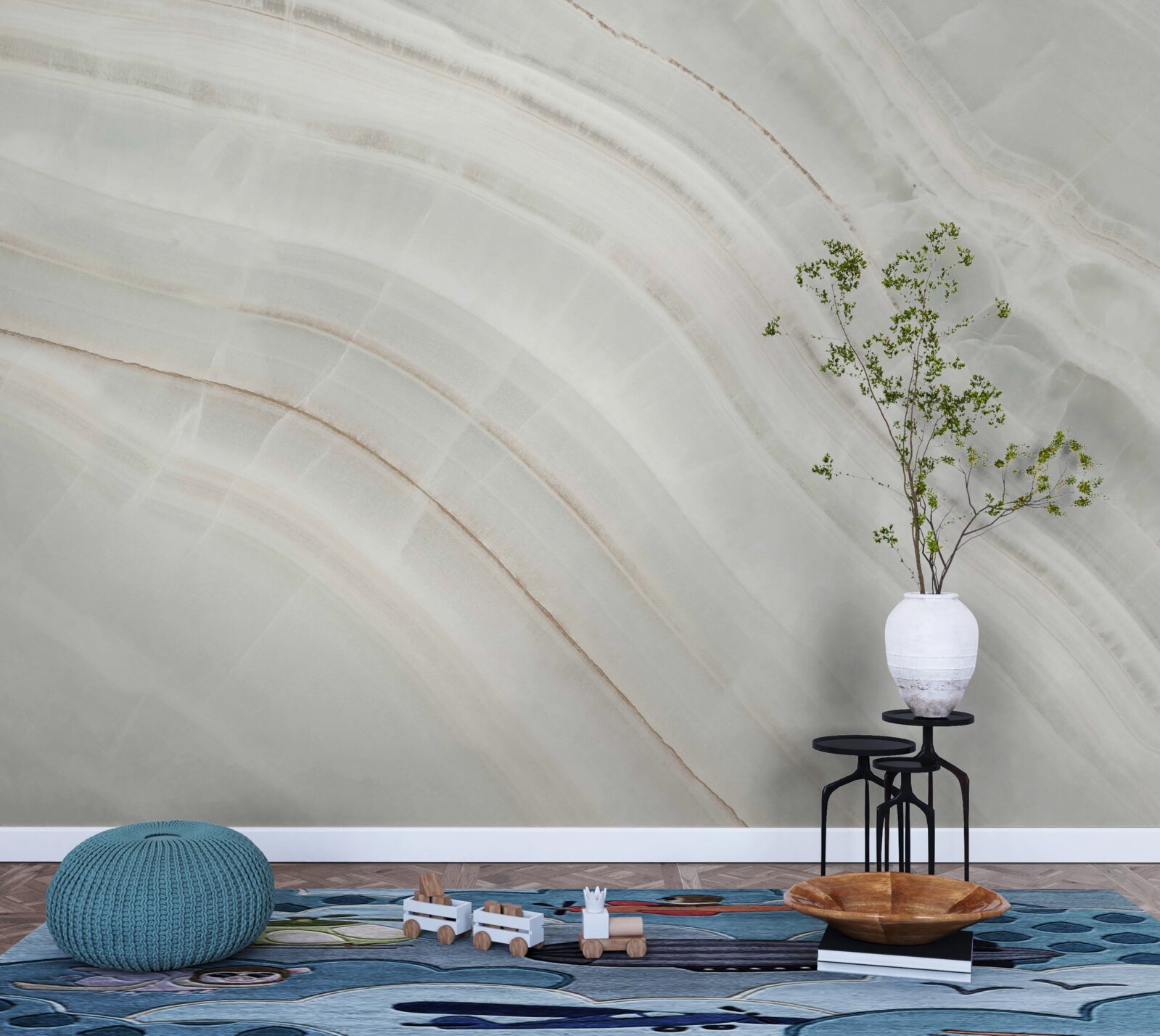 Фотошпалери тонкий сіро-бежевий