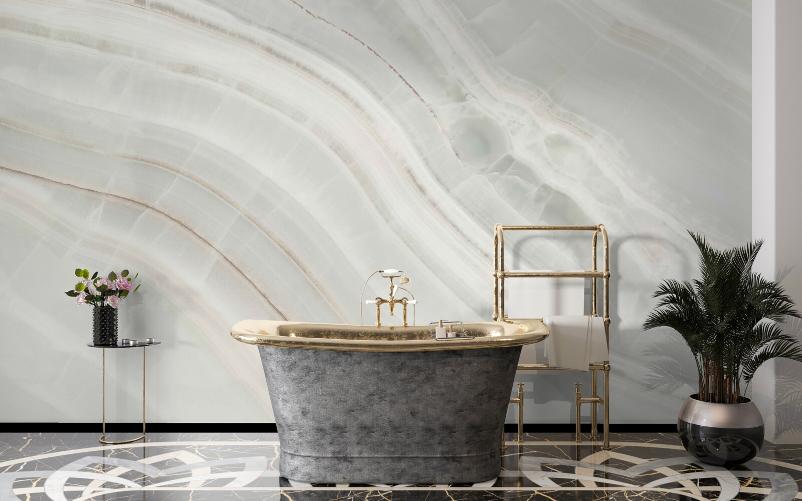 Фотошпалери тонкий сіро-бежевий