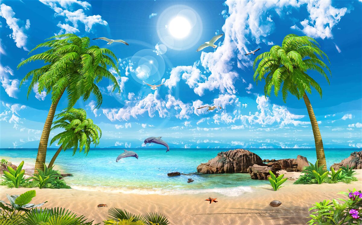 Фотошпалери природа тропічного узбережжя