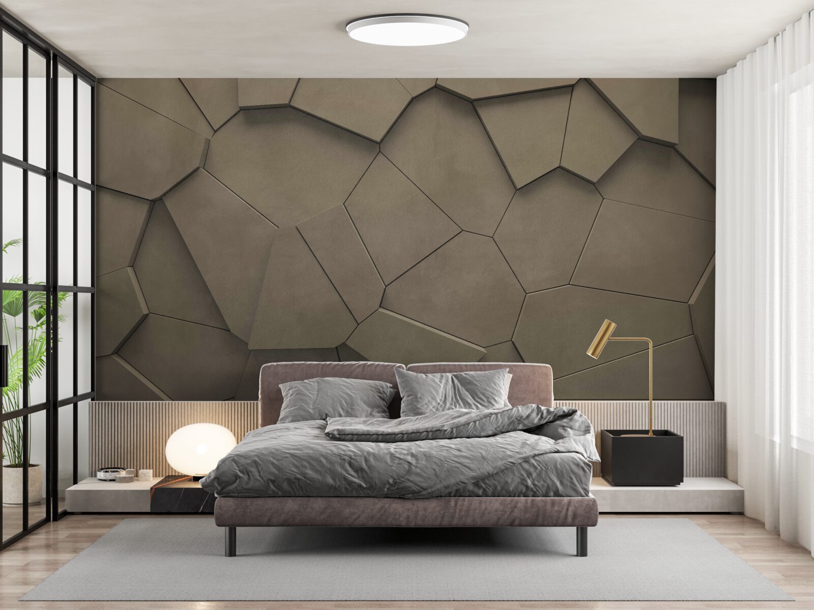 Фотошпалери Стіна, складена з каменів різної форми