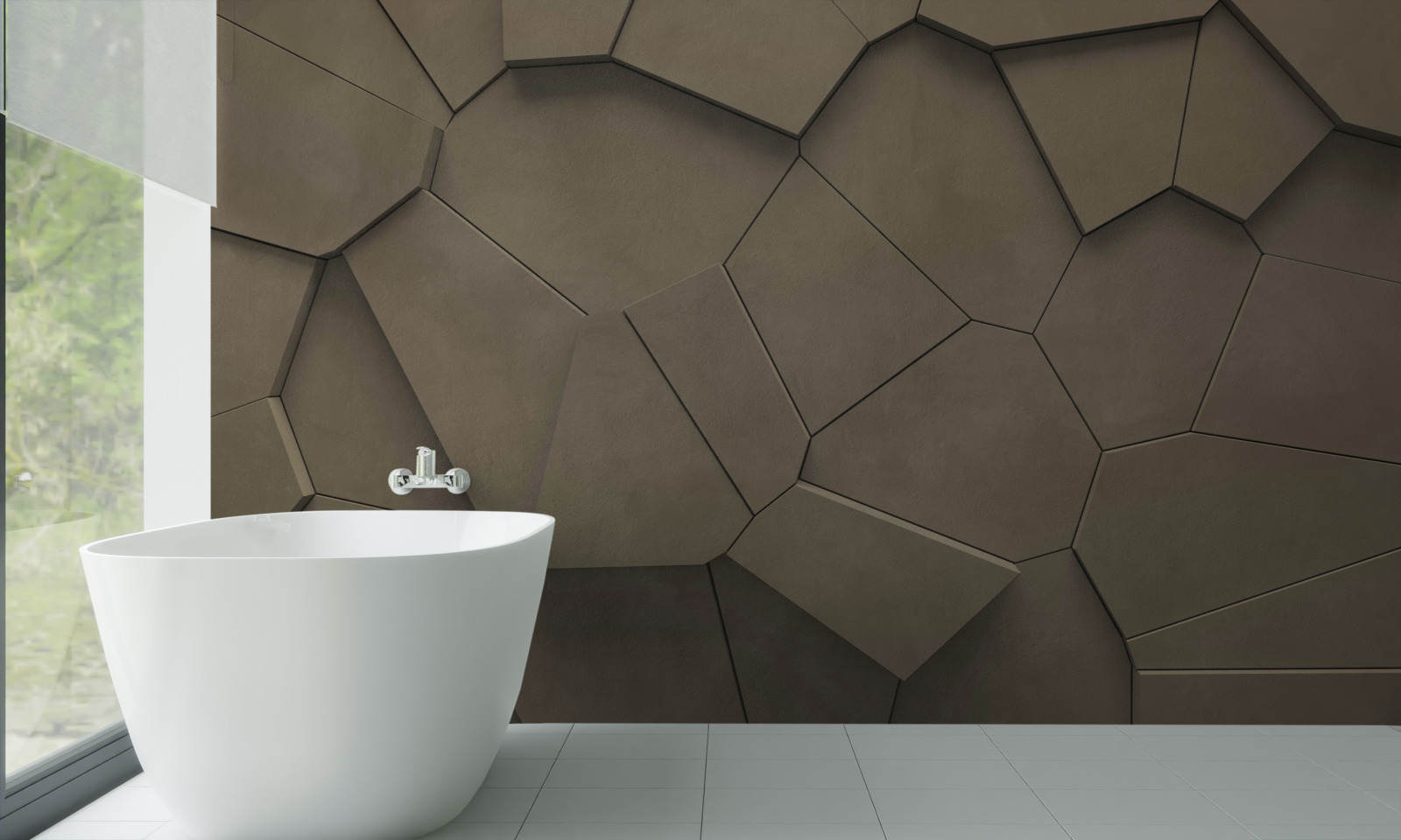 Фотошпалери Стіна, складена з каменів різної форми