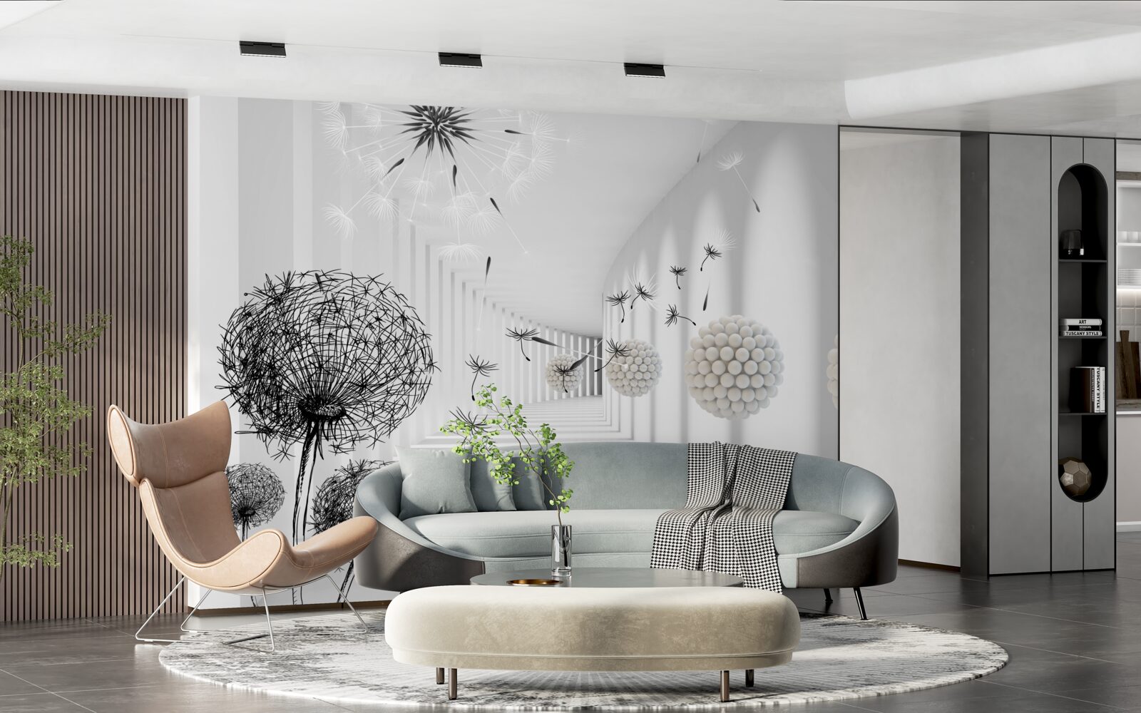 Фотошпалери тунель, де зникають літаючі багатоніжки