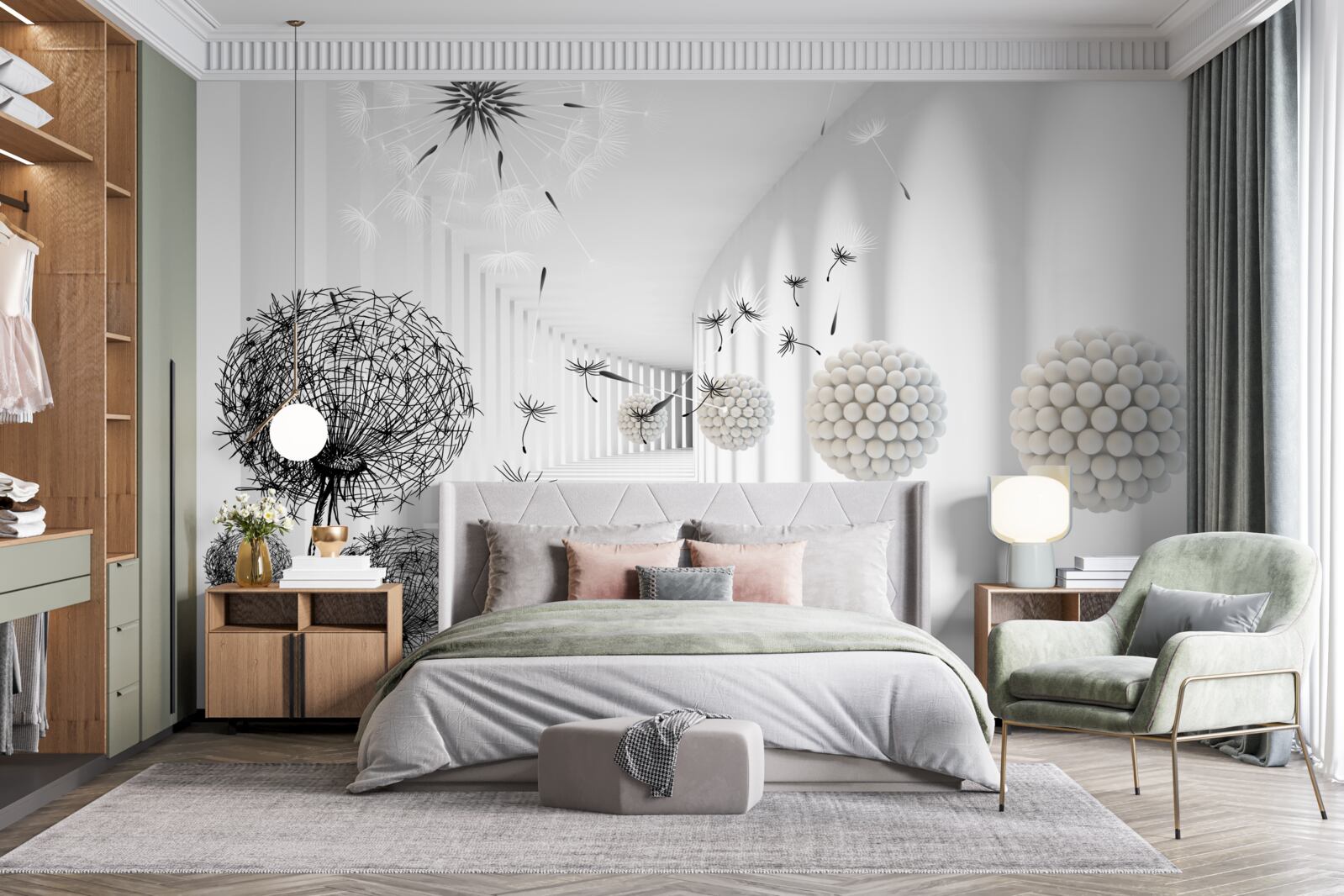 Фотошпалери тунель, де зникають літаючі багатоніжки