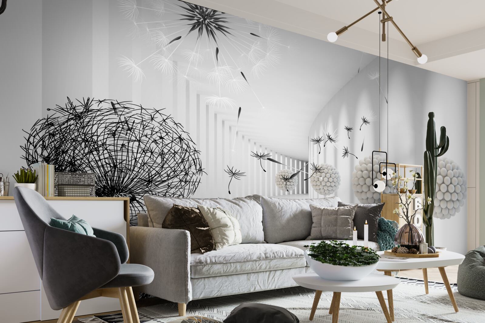 Фотошпалери тунель, де зникають літаючі багатоніжки