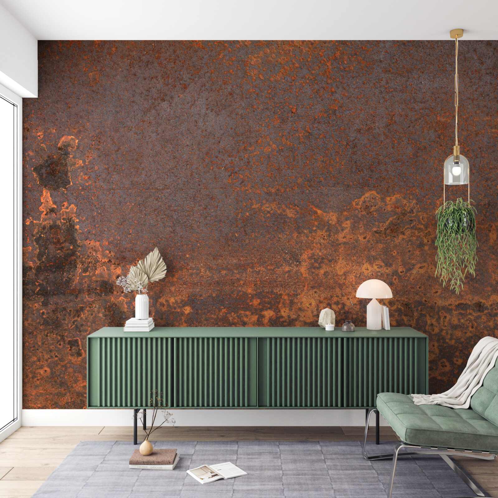 Фотошпалери окислена металева структура