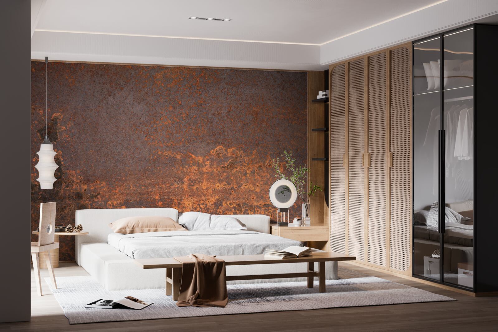 Фотошпалери окислена металева структура