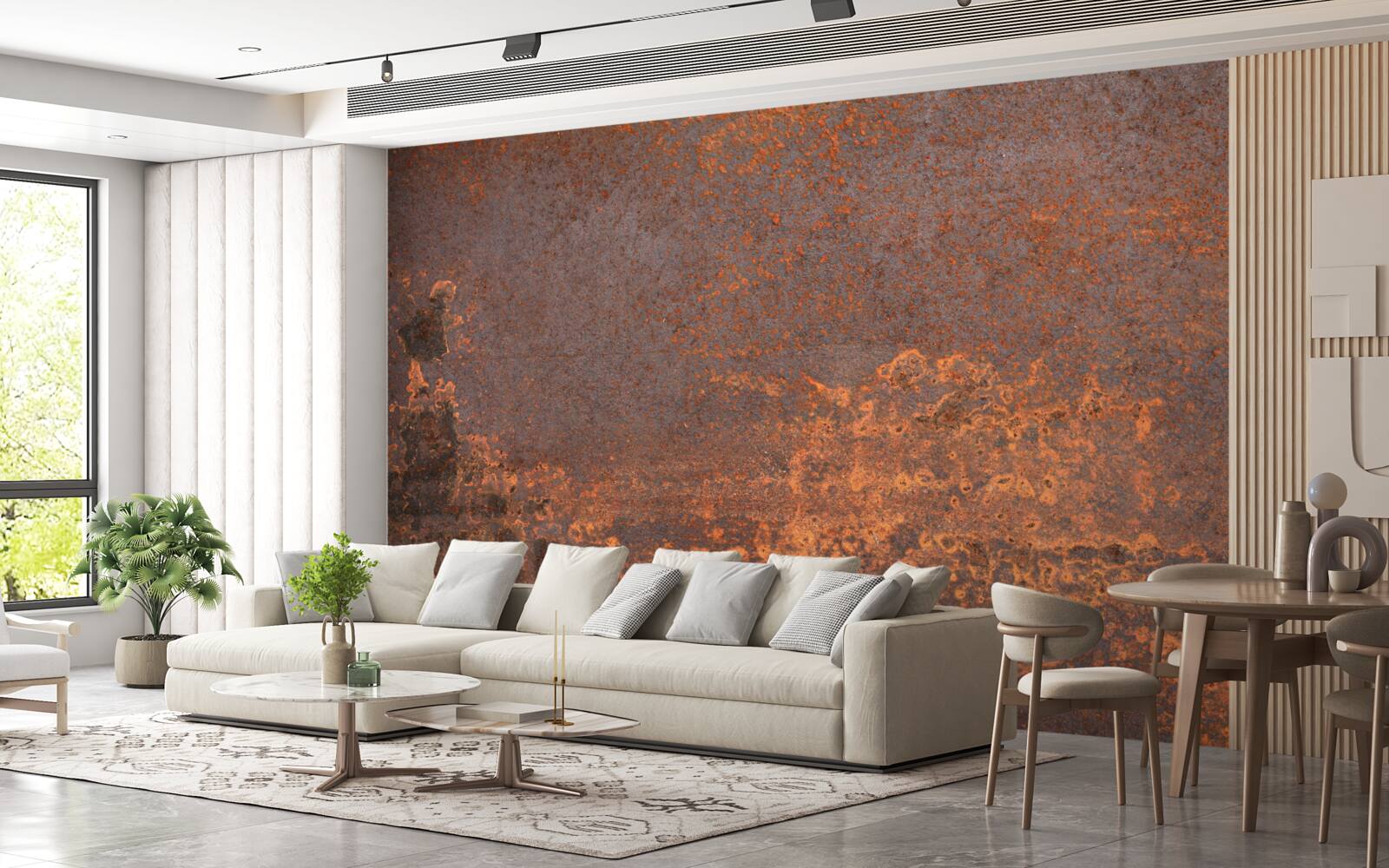 Фотошпалери окислена металева структура