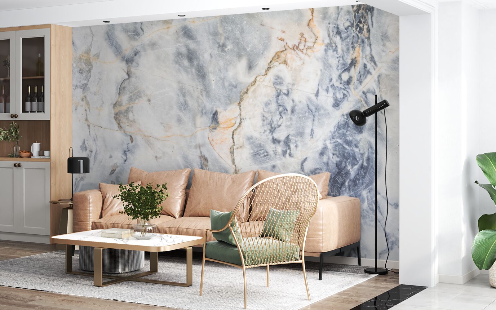 Фотошпалери шпон з ліолітового каменю