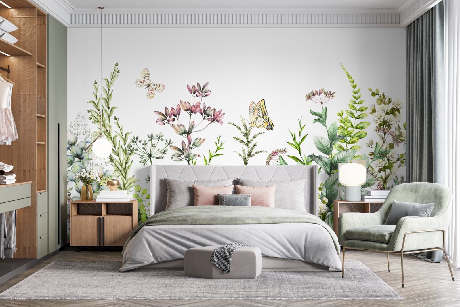 Фотошпалери Лускокрилі на польових бутонах