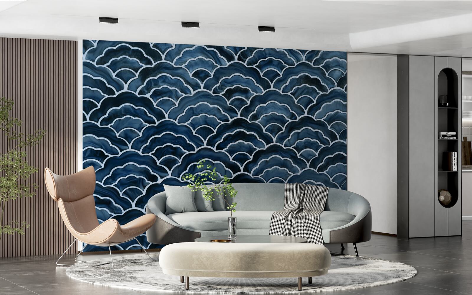 Фотошпалери нічні морські хвилі плавно перетікають