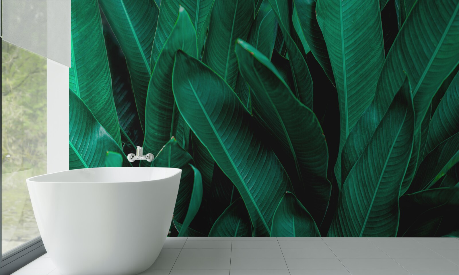 Фотошпалери папороть зі світло-смарагдовим відтінком