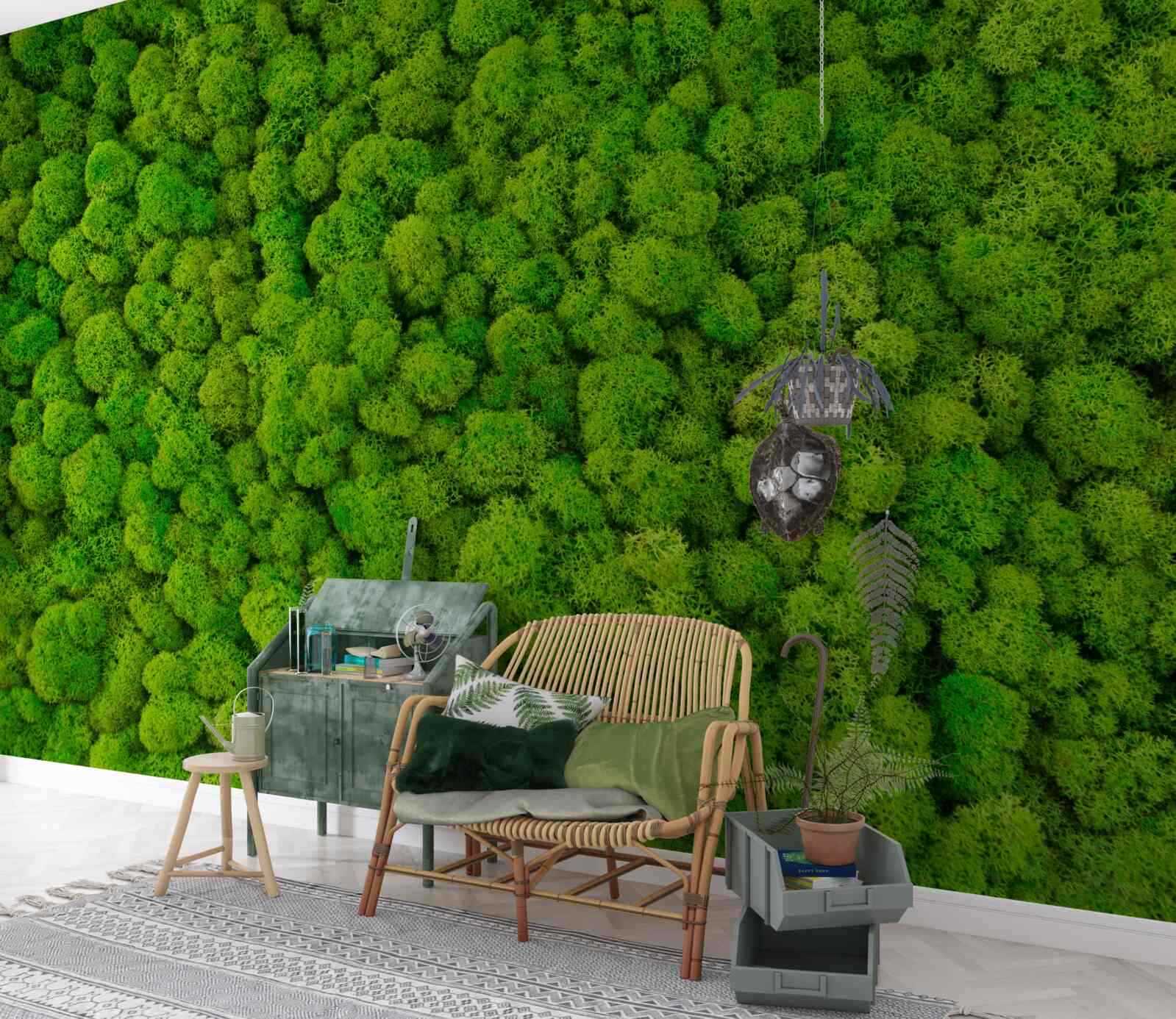 Фотошпалери густі верхівки зелених лісових велетнів