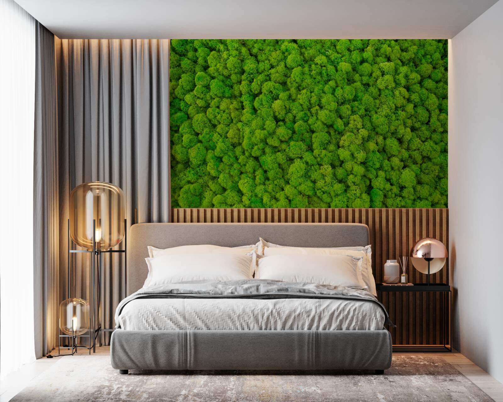 Фотошпалери густі верхівки зелених лісових велетнів