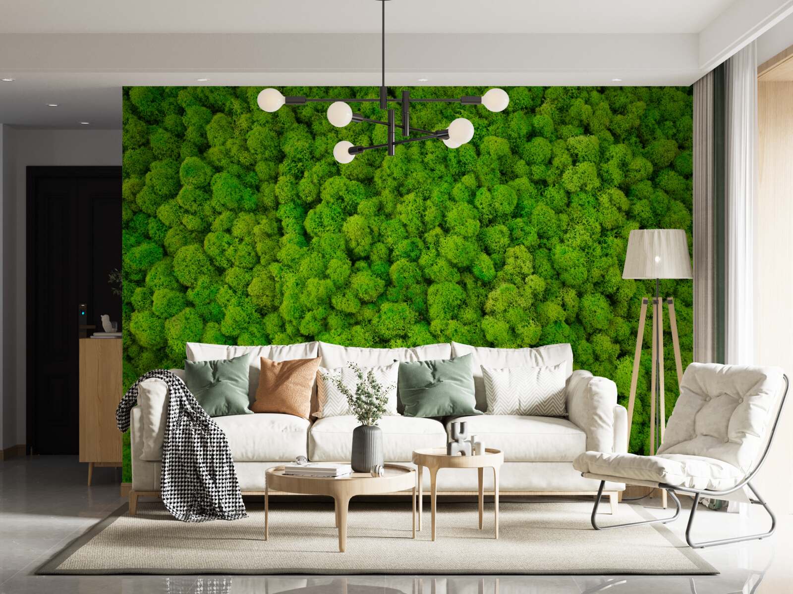 Фотошпалери густі верхівки зелених лісових велетнів