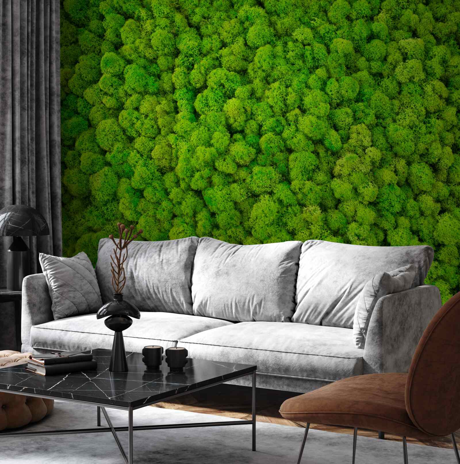 Фотошпалери густі верхівки зелених лісових велетнів