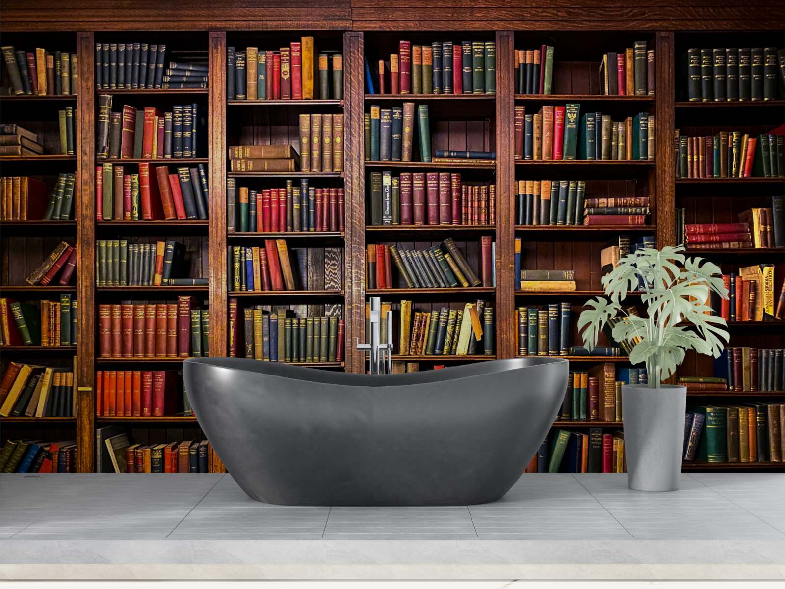 Фотошпалери велика бібліотека з книгами