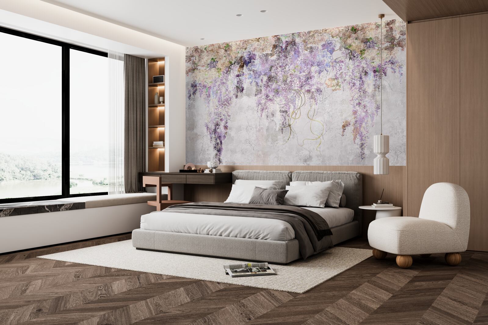 Фотошпалери опадають осінні квіти