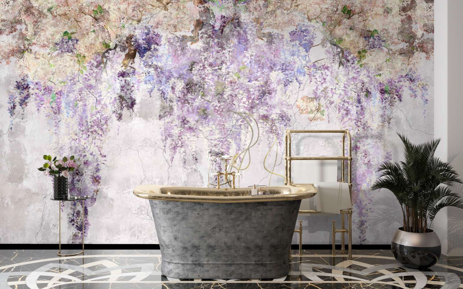 Фотошпалери опадають осінні квіти