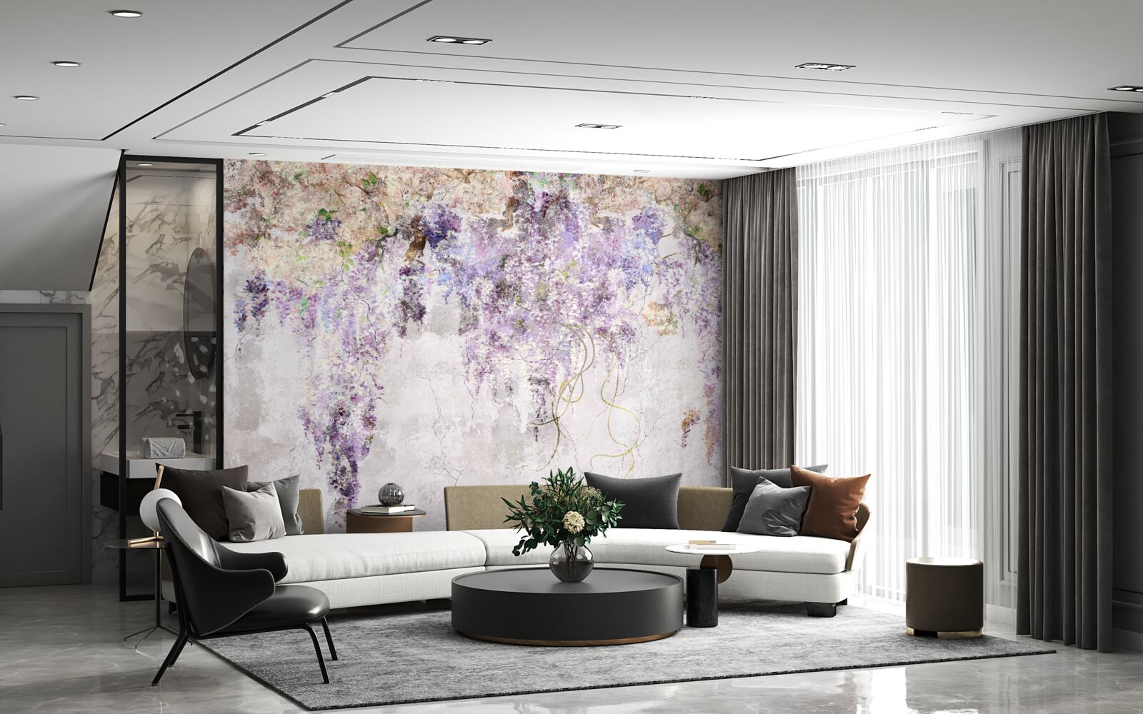 Фотошпалери опадають осінні квіти