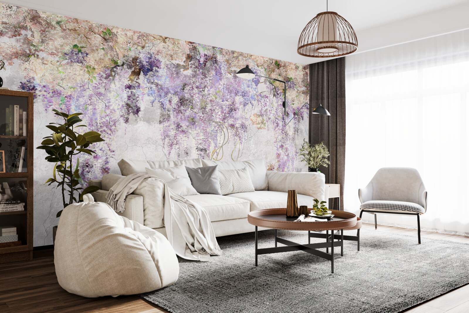 Фотошпалери опадають осінні квіти