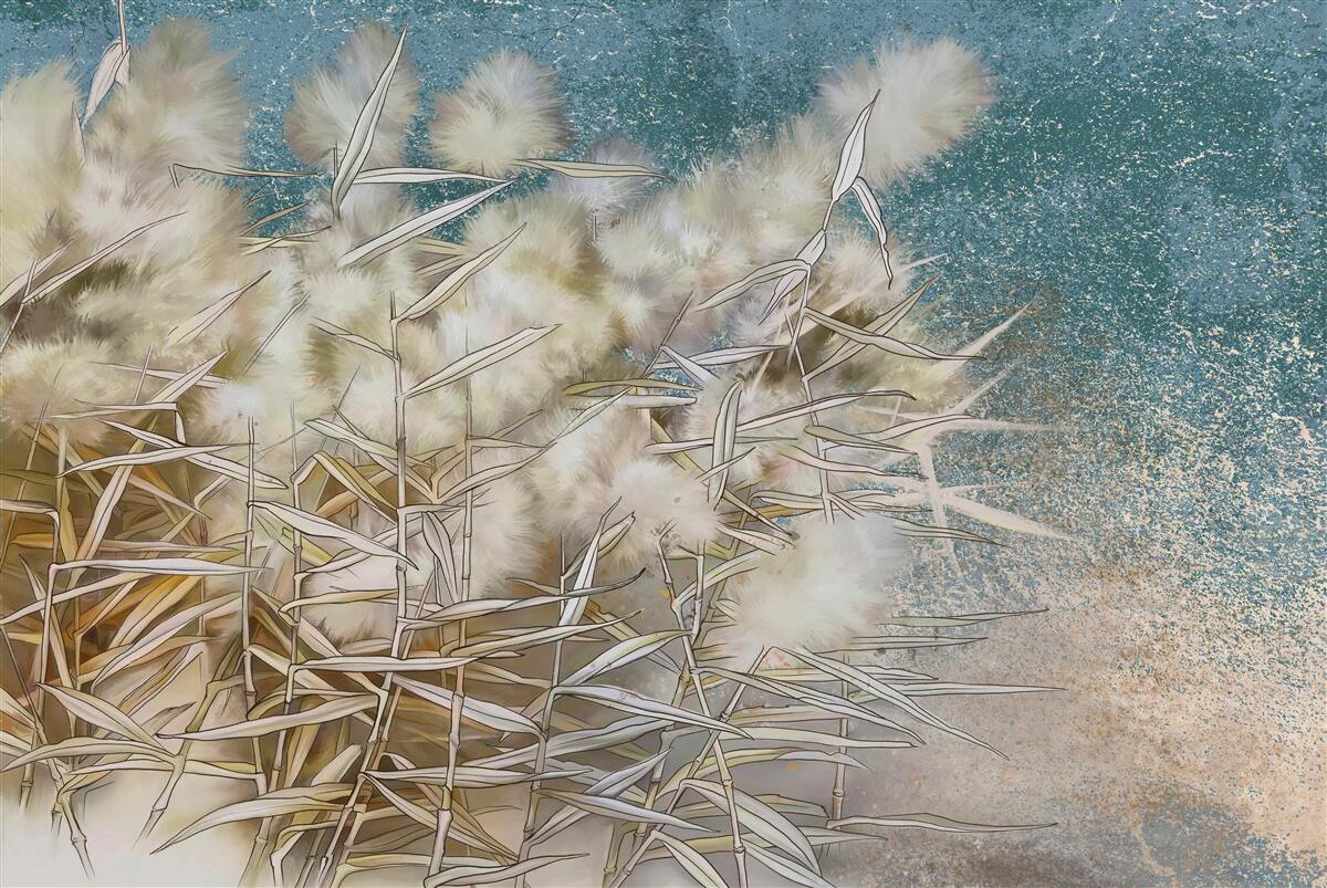 Фотошпалери промисловість білої бавовни