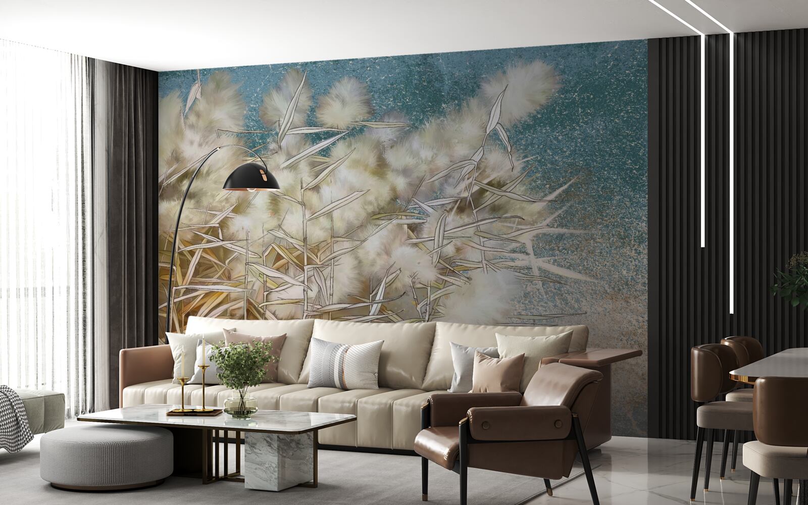 Фотошпалери промисловість білої бавовни