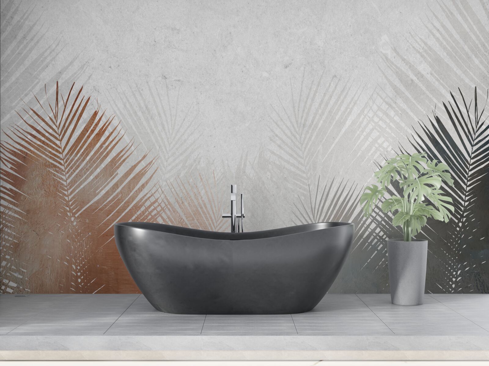 Фотошпалери осіння абстракція в туманному лісі